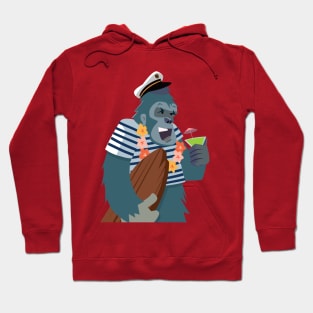 Tiki Bigfoot Surfer Hoodie